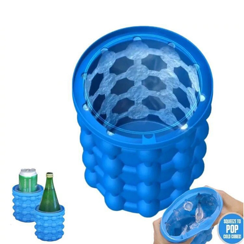 2-in-1 Silicone Ice Cube Maker / Portable Ice Bucket