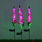 2Pcs Solar Flower Lights Violet Design Outdoor Waterproof Garden Lamp