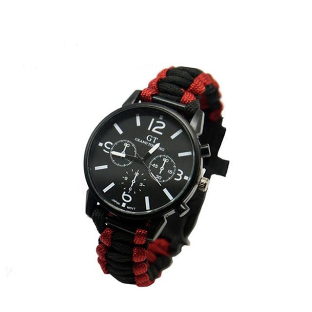 Outdoor Multi-Function Camping Survival Watch / Bracelet w/ Tools & LED